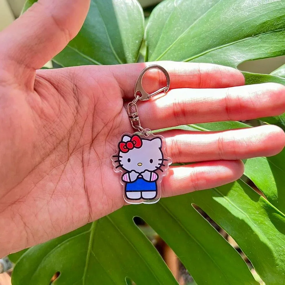 cute hello kitty keyring keychain
